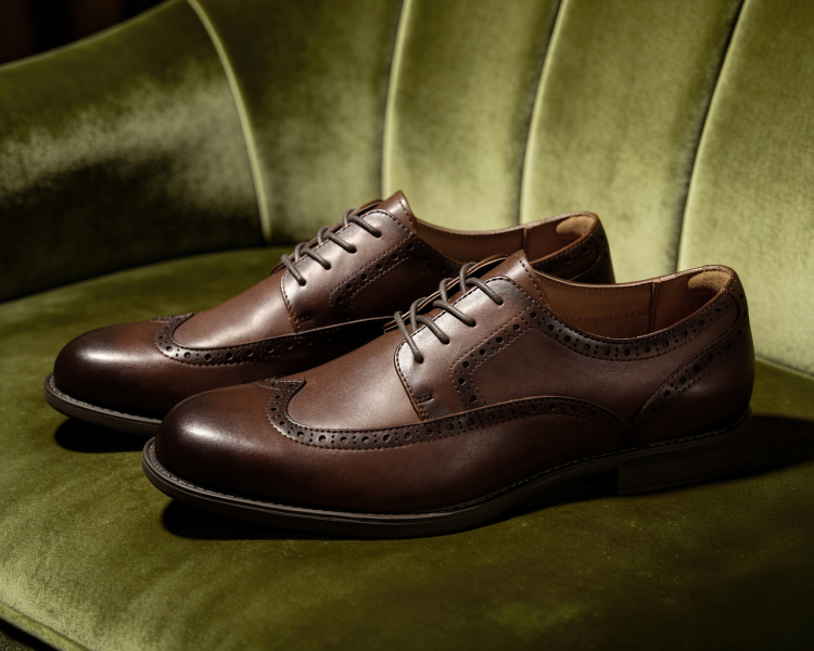 princess polly baby blue dress Men's Brown Dress Shoes