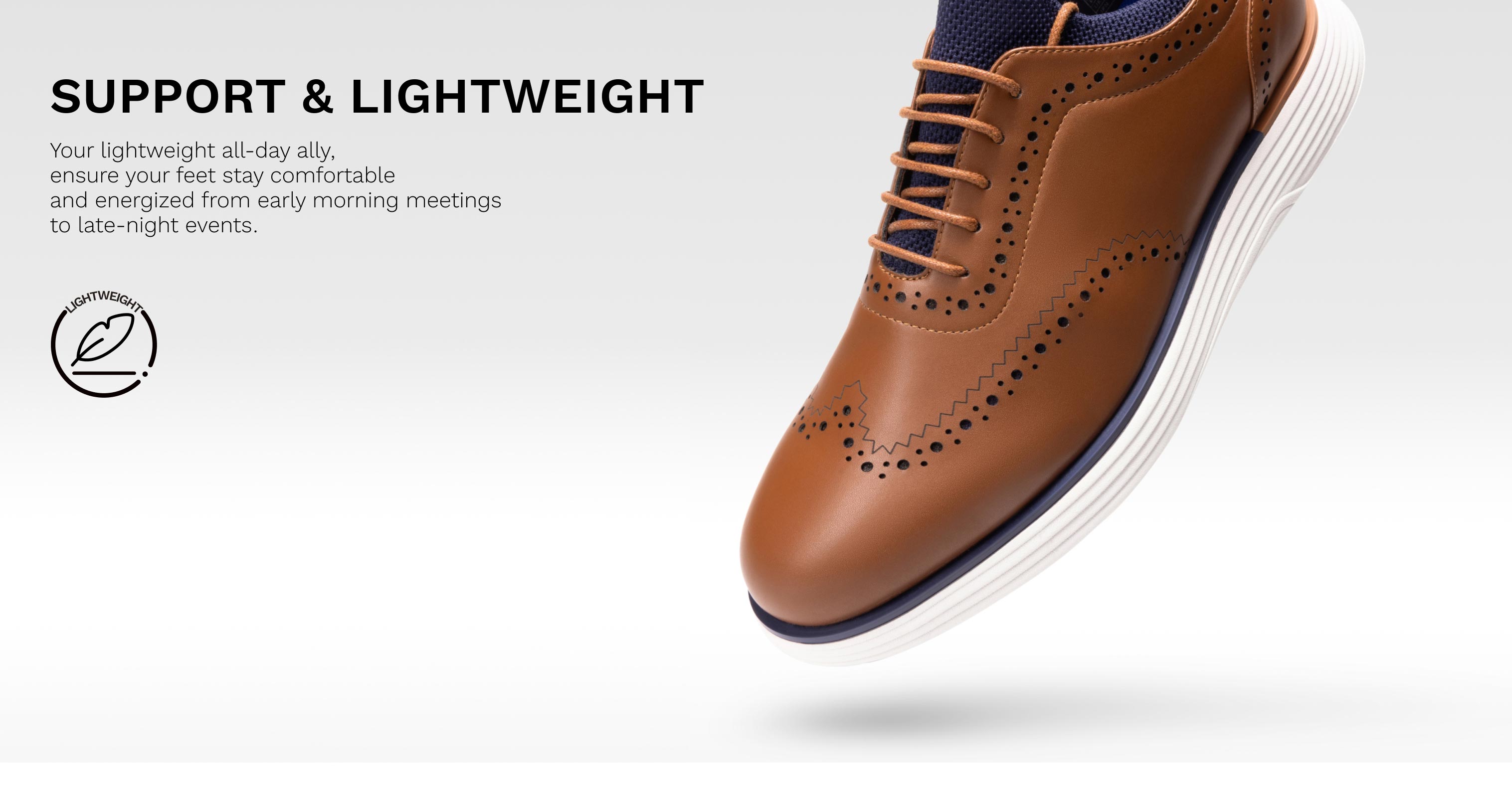 thumbnail image 2 of Bruno Marc Men's MaxFlex Dress Sneakers - Wingtip Oxford Business Casual Shoes With Comfort Fit 2 of 14