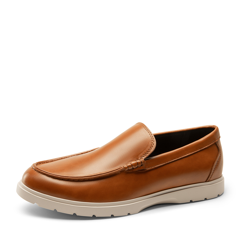 Men's Leather & Suede Slip-On Loafers-BRUNO MARC