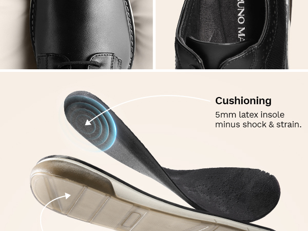 Men's Plain Toe Oxford Dress Sneakers-Bruno Marc