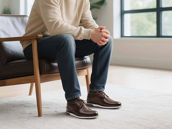 Men's Plain Toe Oxford Dress Sneakers-Bruno Marc