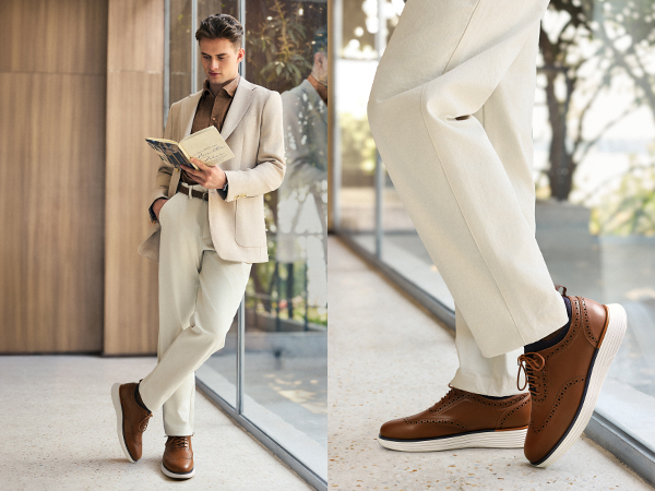 Men's Wingtip Brogue Oxford Dress Sneakers