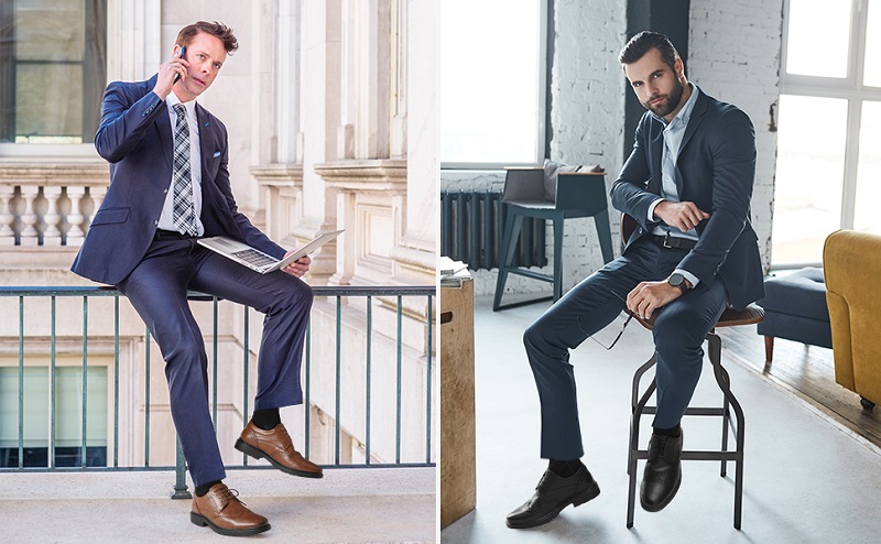 How To Wear Navy Blue Suit With Brown Shoes Bruno Marc