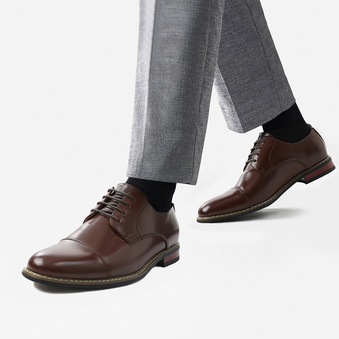 How To Pair Brown Shoes With Grey Pants To Look Amazing-Bruno Marc