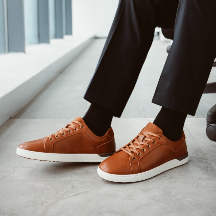 How To Style Brown Sneakers With Dress Pants