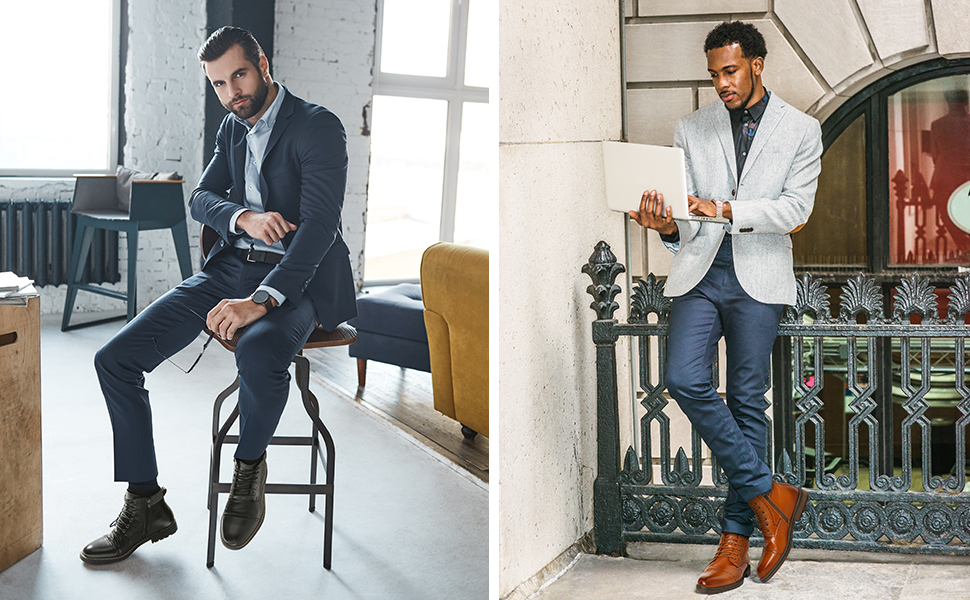 Men s Dress Ankle Boots Oxford Boots Bruno Marc