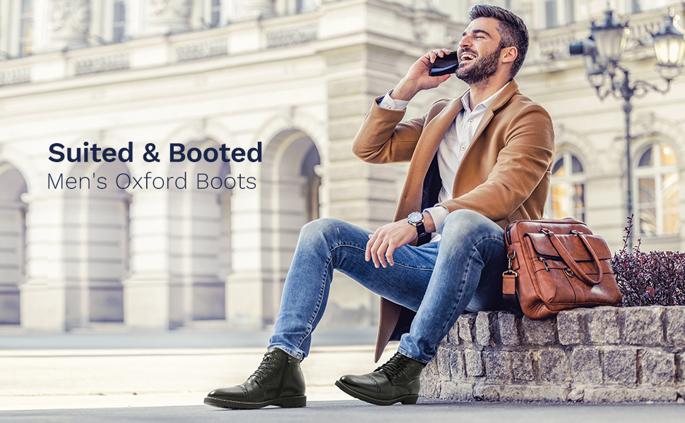 Men s Dress Ankle Boots Oxford Boots Bruno Marc