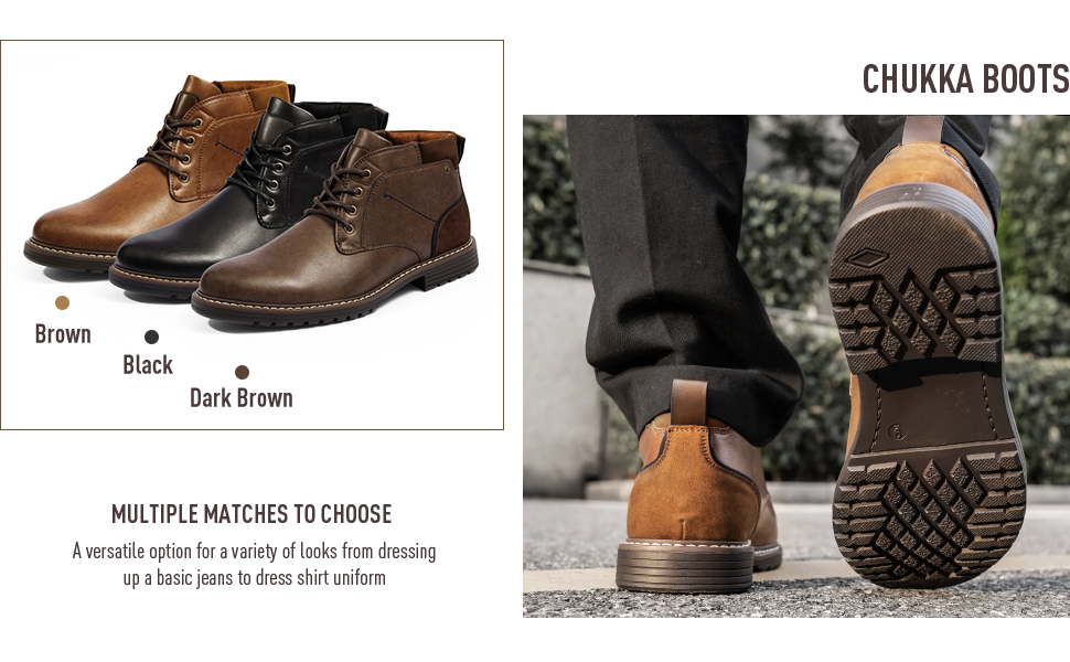Men's Business Casual Chukka Boots-Bruno Marc Men's Business Casual Chukka Boots-Bruno Marc