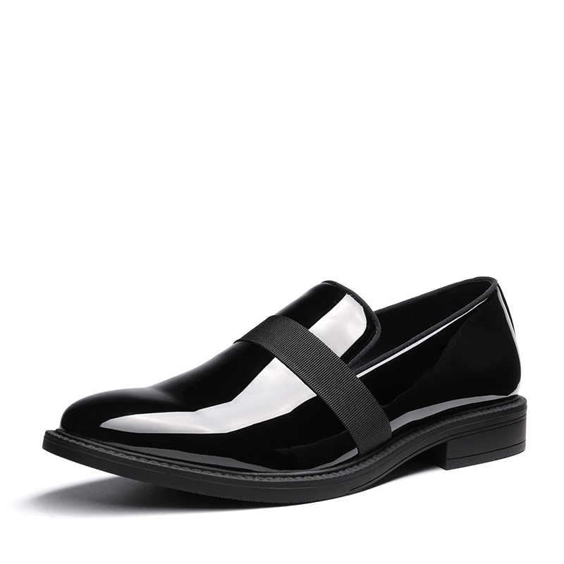 Men's Tuxedo Patent Loafers Classic Velvet Slip-on Dress Formal - Foto 11