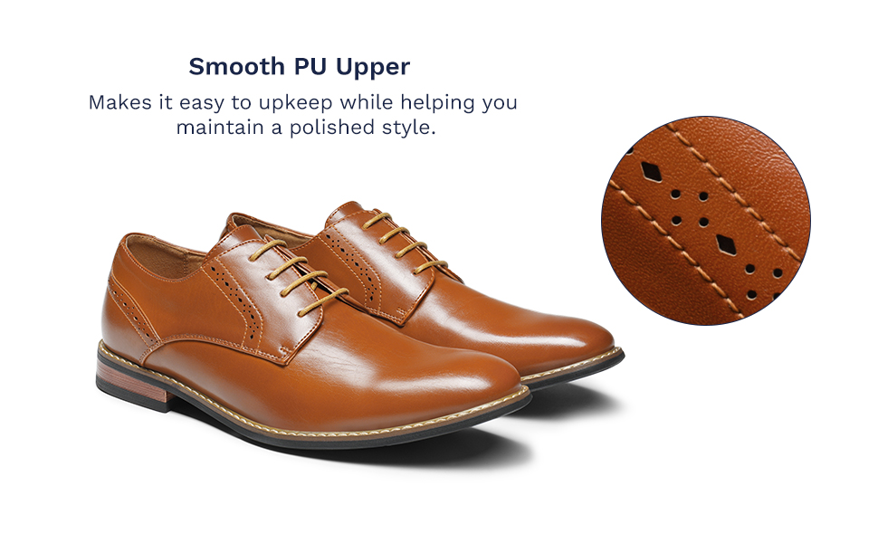 amazon brown dress shoes Tan Lace-Up Shoes For Men (44249) | Tan Leather Shoes Formal main image 1