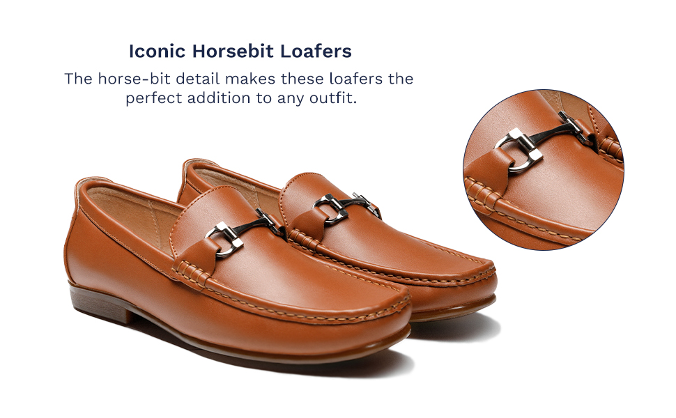 Men's Metallic Bit Loafers Without Socks-Bruno Marc