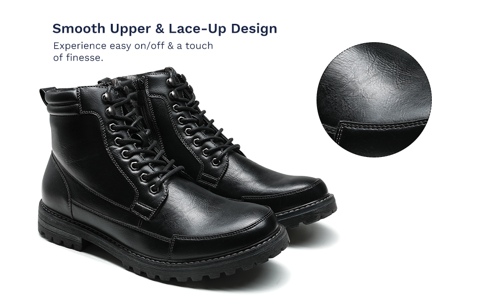Bruno Magli Black Leather Combat Moto Boots Men’s 10 Lace Up Buckle Italy Bruno Magli Combat Motorcycle Black Boots Size 10 Black  main image 4