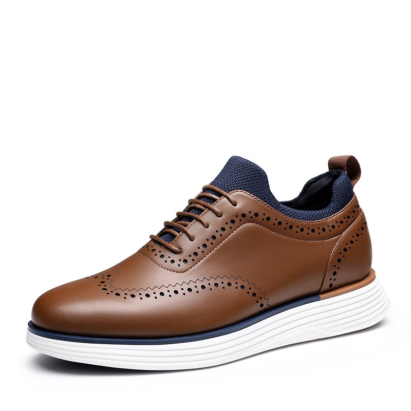 MaxFlex SuiteCraft] Men's Casual Wingtip Dress Sneakers | Brogue