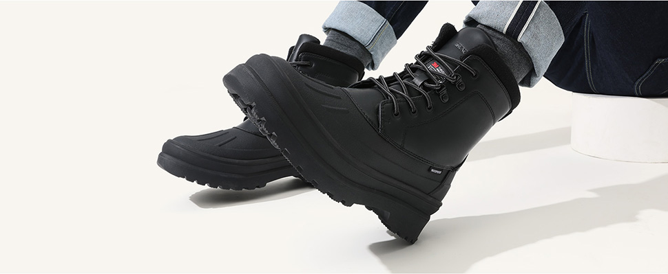 Men s Waterproof Insulated Snow Boots Bruno Marc