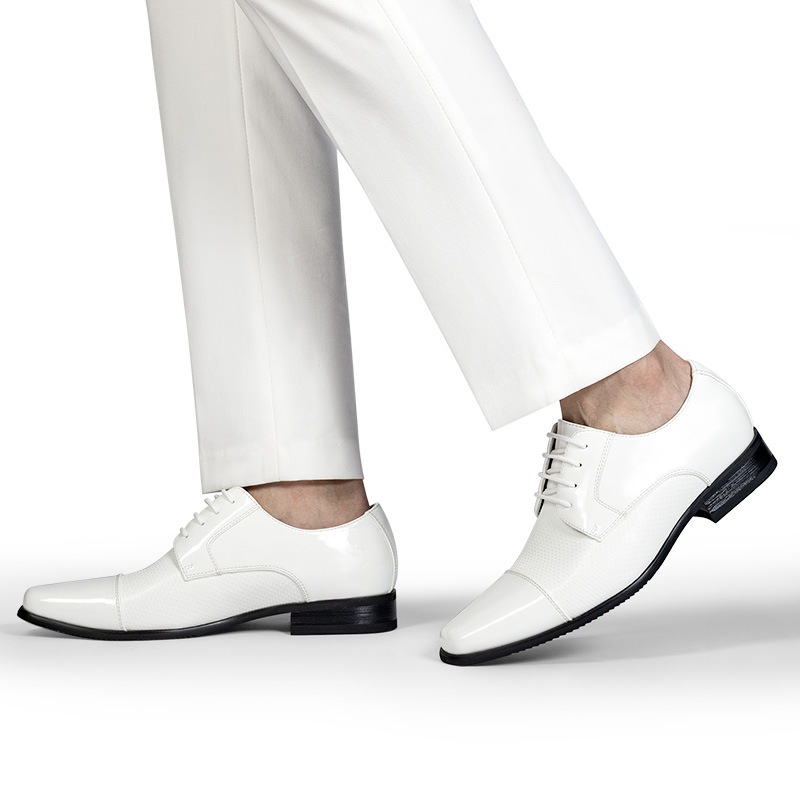 Men s White Oxford Shoes Bruno Marc