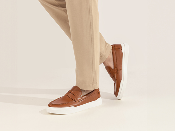 Bruno Marc Loafers Mens 8.5 Slip on Shoes Brown Latex Comfort Preppy Office Work Men main image 4