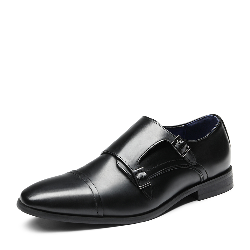 Mingo Vibram Black Leather Buckle Monk Strap Dress Shoes Men’s Sz 10D US/43EU Men main image 3