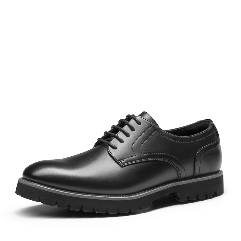 Men's Plain-Toe Oxford Dress Shoes-Bruno Marc