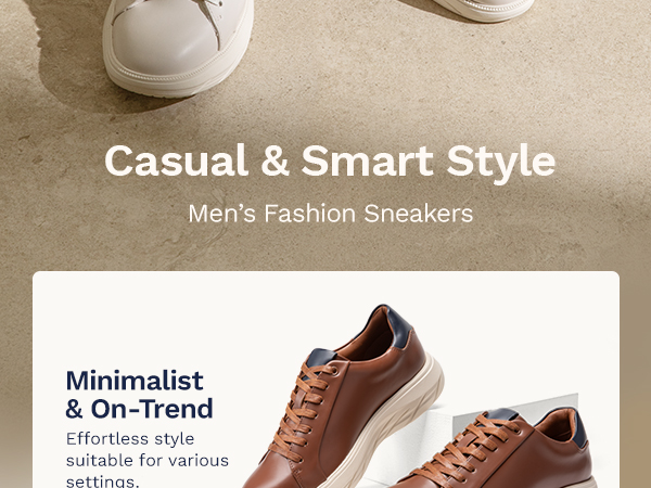 Men's Non-Slip Casual Dress Sneakers-BRUNO MARC