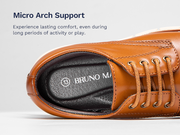 Boys' Non-Slip Oxford Dress Sneakers-BRUNO MARC