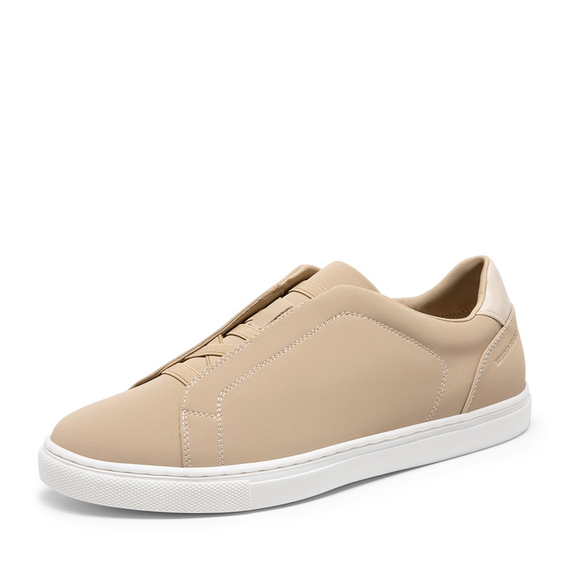 KHAKI Men's Fashionable Low-Top Sneakers-BRUNO MARC