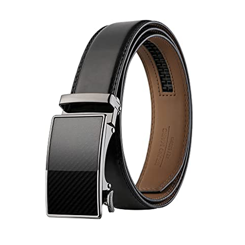 Leather Ratchet Belt Dress Slide Belt Bruno Marc