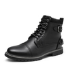 bruno marc men's fur-lined oxford dress boots Men's Motorcycle Oxford Dress Boots-Bruno Marc