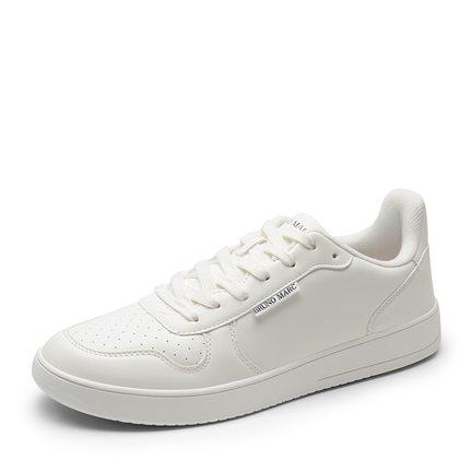 Men's White Leather Shoes-Bruno Marc