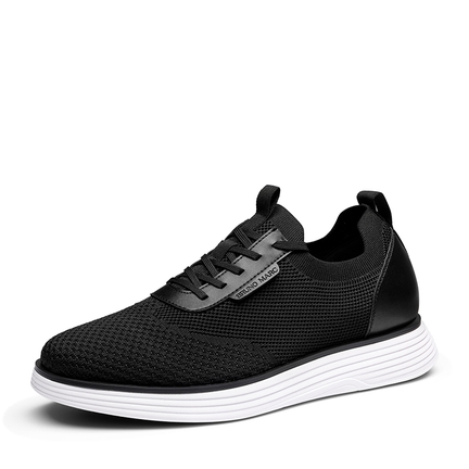 Men's Black And White Dress Shoes-Bruno Marc