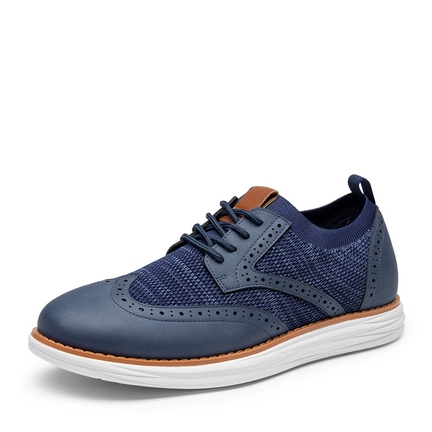 Men s Navy Blue Dress Shoes Bruno Marc