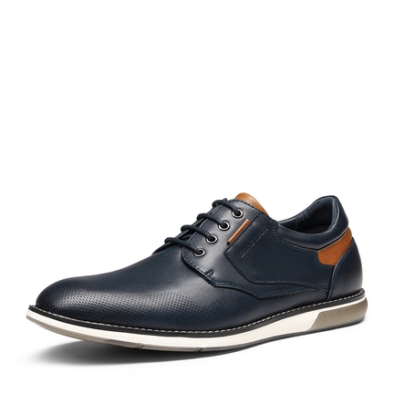 Navy blue casual dress shoes top