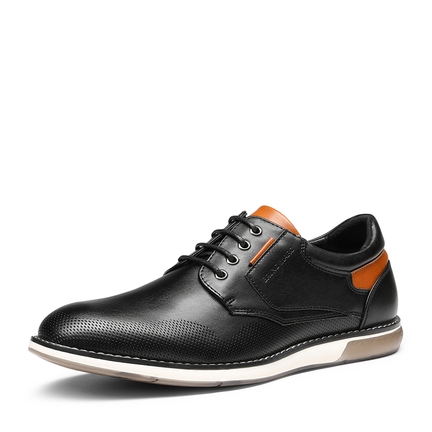 Men s Black Wide Dress Shoes Bruno Marc