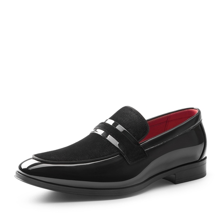 Men's Leather Loafers Slip-Ons - Business Casual Dress Shoes Penny Loafers