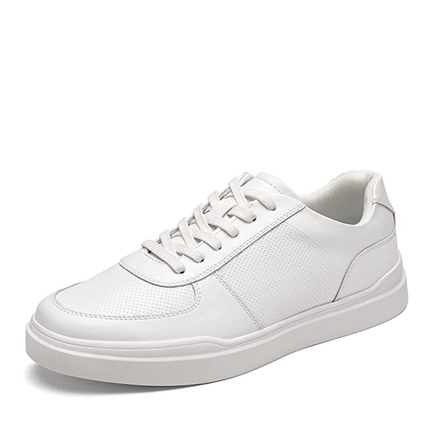 Men s White Leather Shoes Bruno Marc