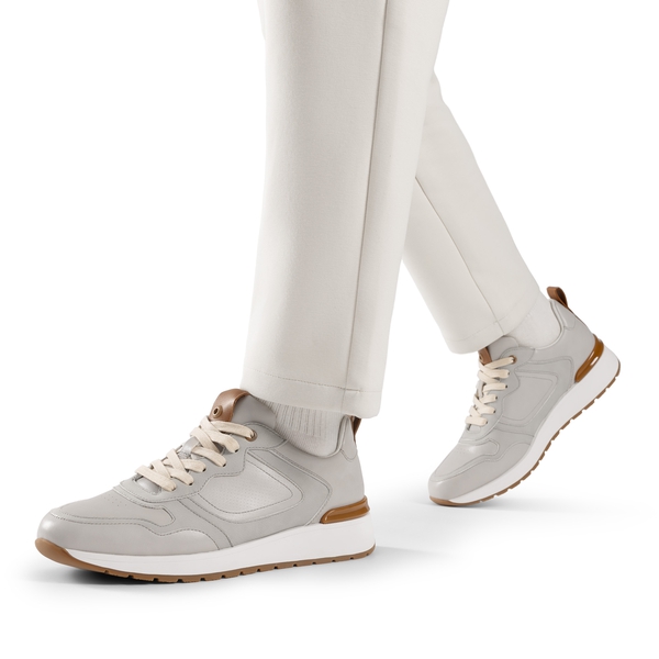 Men's Comfort Lace-Up Cushioned Sneakers - GREY - 5