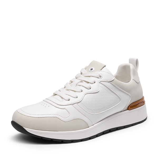 Men's Cushioned Fashion Sneakers - WHITE -  0