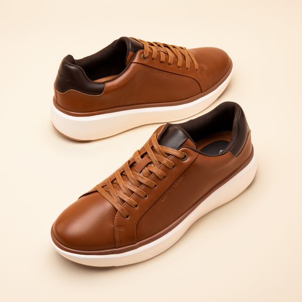 Men's Comfortable Smart Casual Sneakers - BROWN - 7