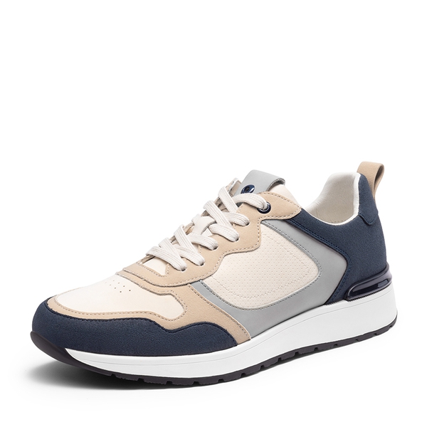 Men's Cushioned Fashion Sneakers - WHEAT/ DARK BLUE -  0