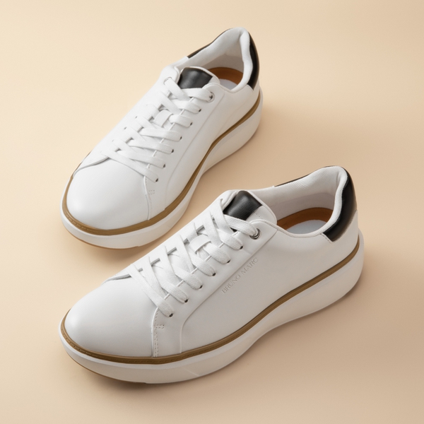 Men's Comfortable Smart Casual Sneakers - WHITE - 7