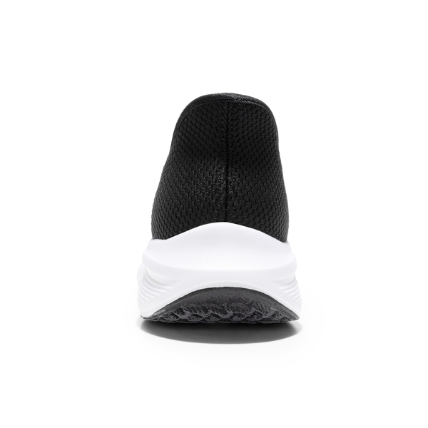 Men's Comfortable Slip-On Walking Sneakers - BLACK - 4