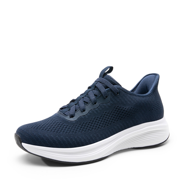 Men's Cushioned Mesh Walking Sneakers - NAVY -  0