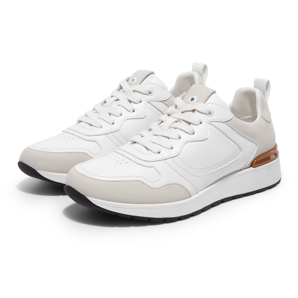 Men's Cushioned Fashion Sneakers - WHITE - 2
