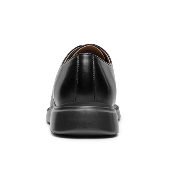 [MaxFlex Ease Polish] Men's Plain-Toe Lightweight Oxford Shoes - BLACK - 5