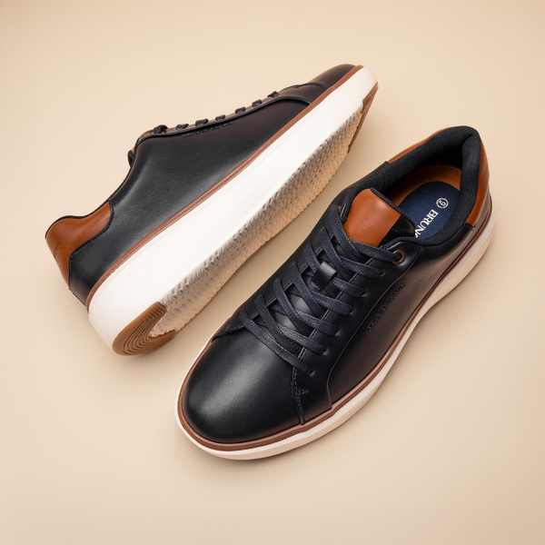 Men's Comfortable Smart Casual Sneakers - NAVY - 4