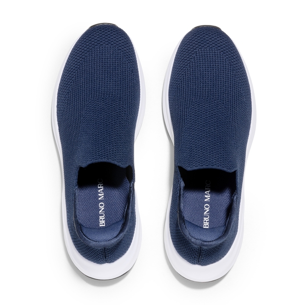 Men's Comfortable Slip-On Walking Sneakers - BLUE - 3