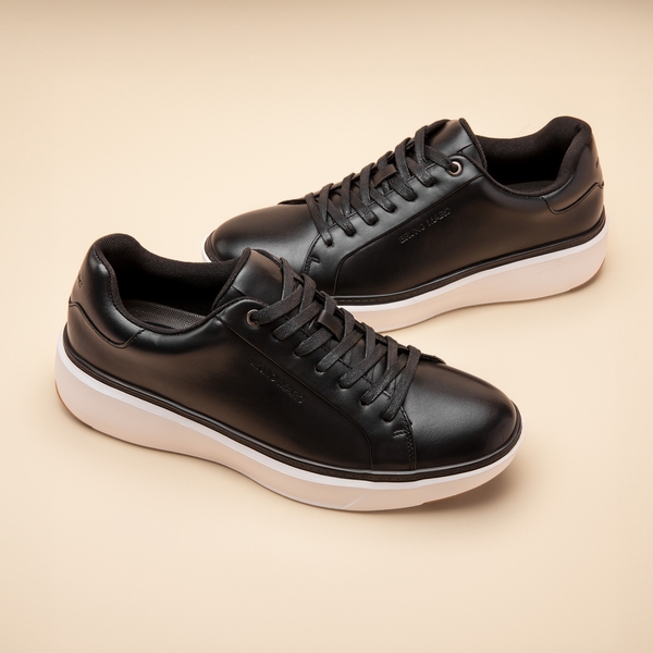 Men's Comfortable Smart Casual Sneakers - BLACK - 7