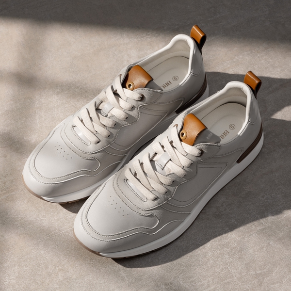 Men's Comfort Lace-Up Cushioned Sneakers - GREY - 7