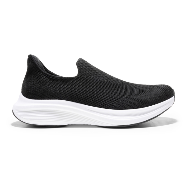 Men's Comfortable Slip-On Walking Sneakers - BLACK - 1
