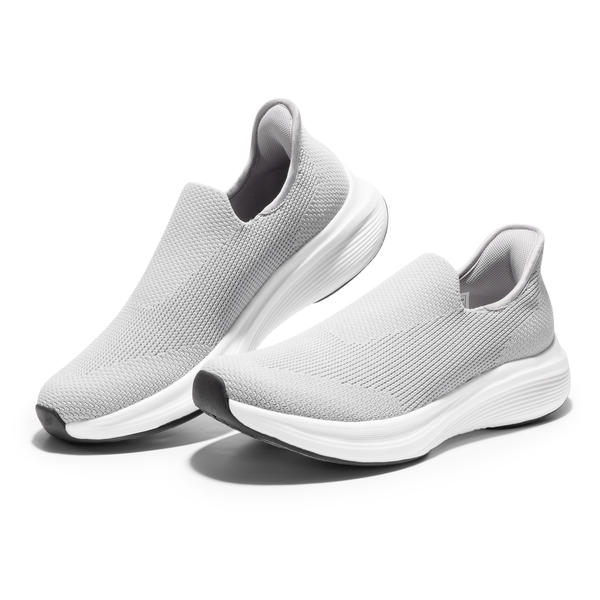 Men's Comfortable Slip-On Walking Sneakers - GREY - 5