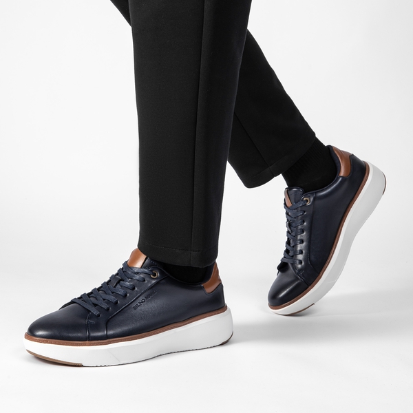 Men's Comfortable Smart Casual Sneakers - NAVY - 2